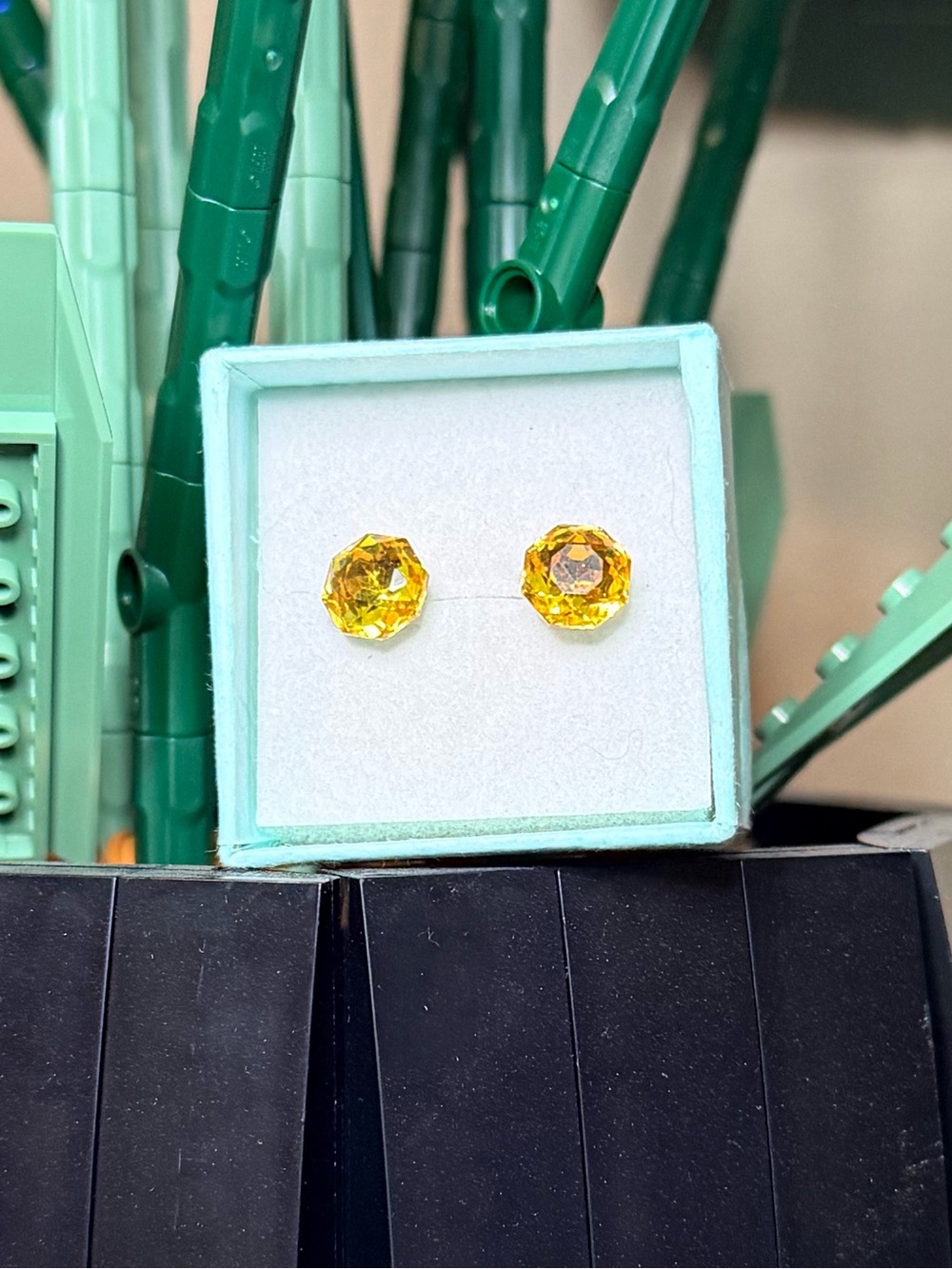 7.6mm Citrine Stud Earrings